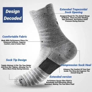 CHUANGRM Herren-Sportsocken, 3 Paar