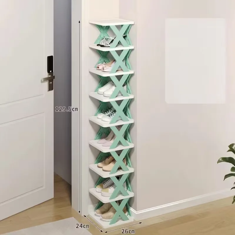 Platzsparendes Eck-Schuhregal mit 6 oder 9 Ebenen – Bild 12