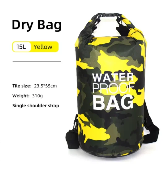 Wasserdichter Packsack 15 oder 30 L mit Nassfach – Bild 11