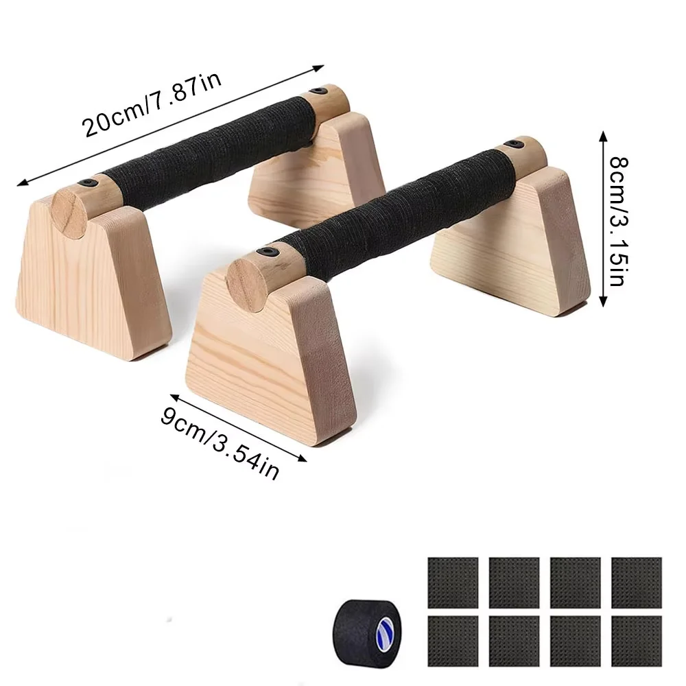 Liegestützgriffe aus Holz, 1 Paar – Bild 12