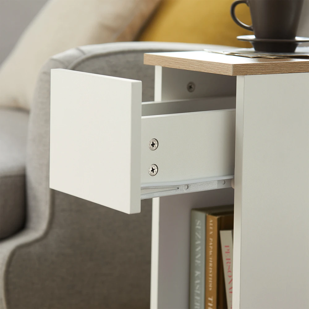 SoBuy Nachttisch 2er-Set mit Schublade (FBT111) – Bild 8