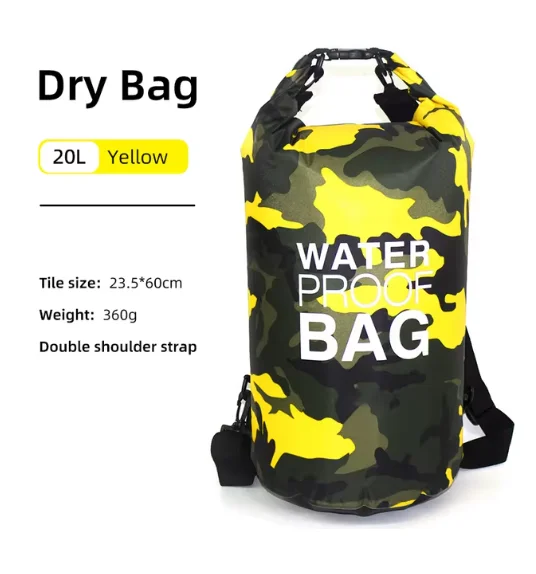 Wasserdichter Packsack 15 oder 30 L mit Nassfach – Bild 8