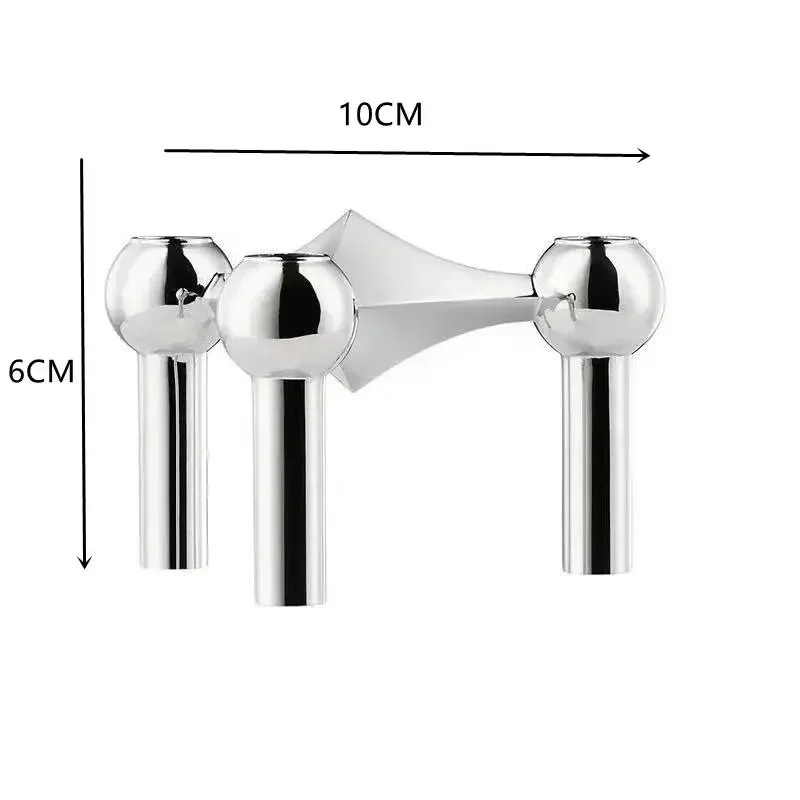 Kerzenhalter aus Metall im Molekül-Design – Bild 10