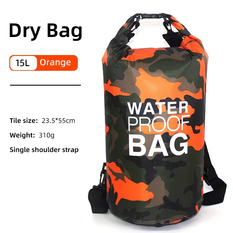 Wasserdichter Packsack 15 oder 30 L mit Nassfach – Bild 7