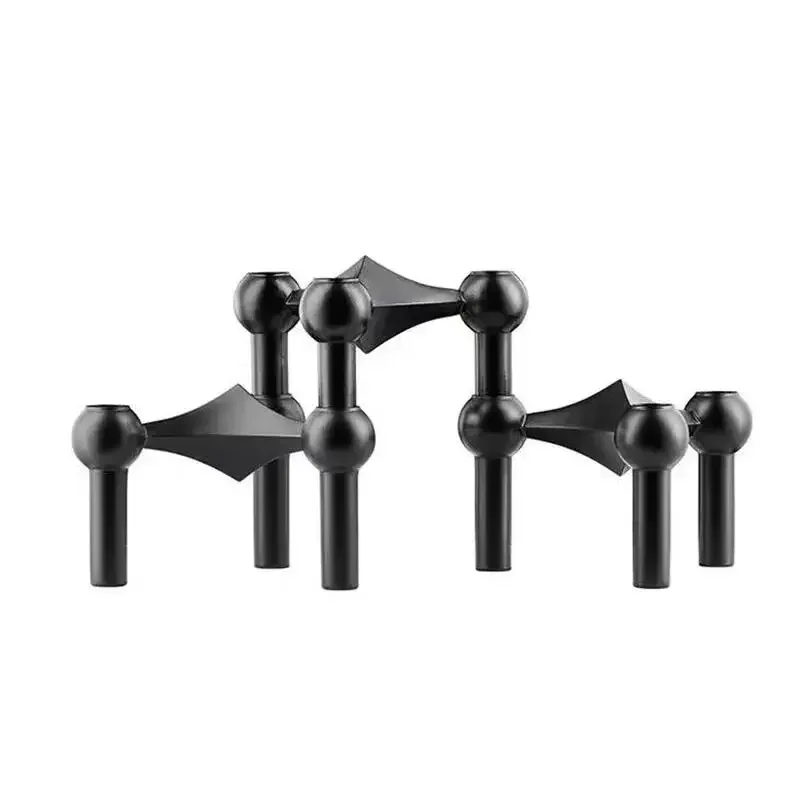 Kerzenhalter aus Metall im Molekül-Design – Bild 12