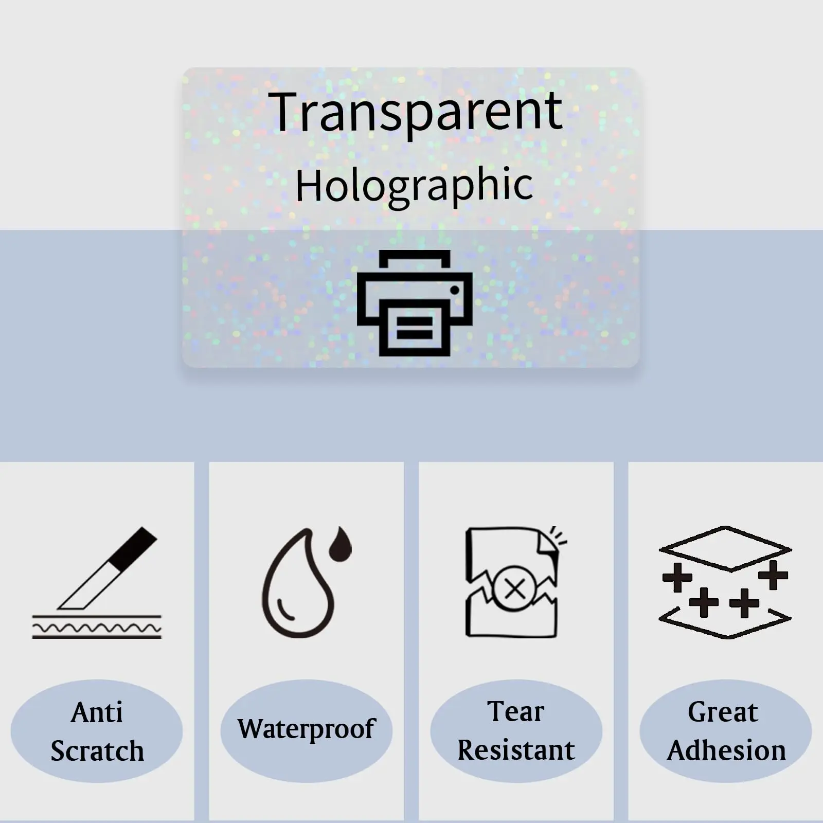 Transparente Holo-Punkt-Sticker zum Bekleben – Bild 3