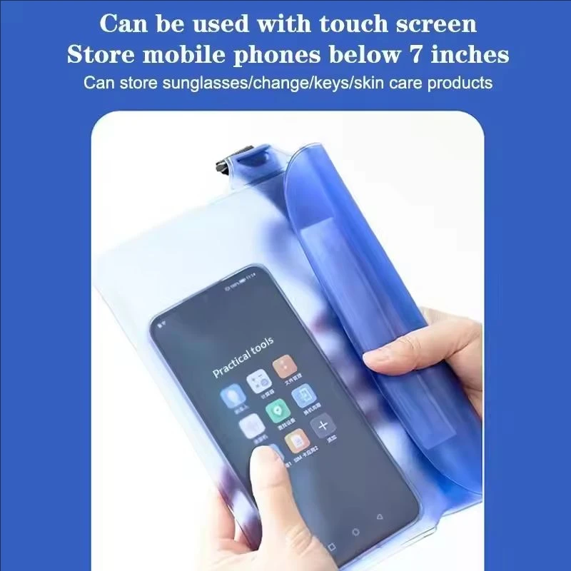 Wasserdichte Handy-Hüfttasche, durchsichtig – Bild 3