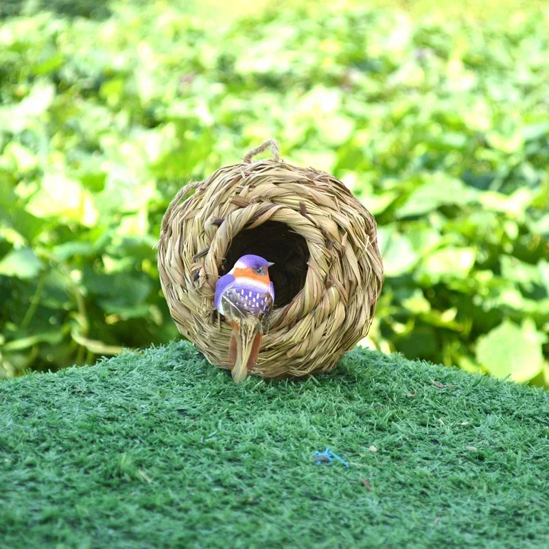 Handgeflochtenes Vogelhaus zur Deko – Bild 9