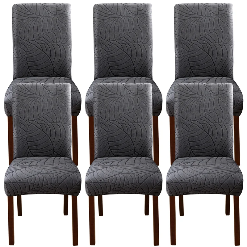 Stuhlhussen mit Blatt-Jacquard, dehnbar (1, 4 oder 6 Stück) – Bild 26