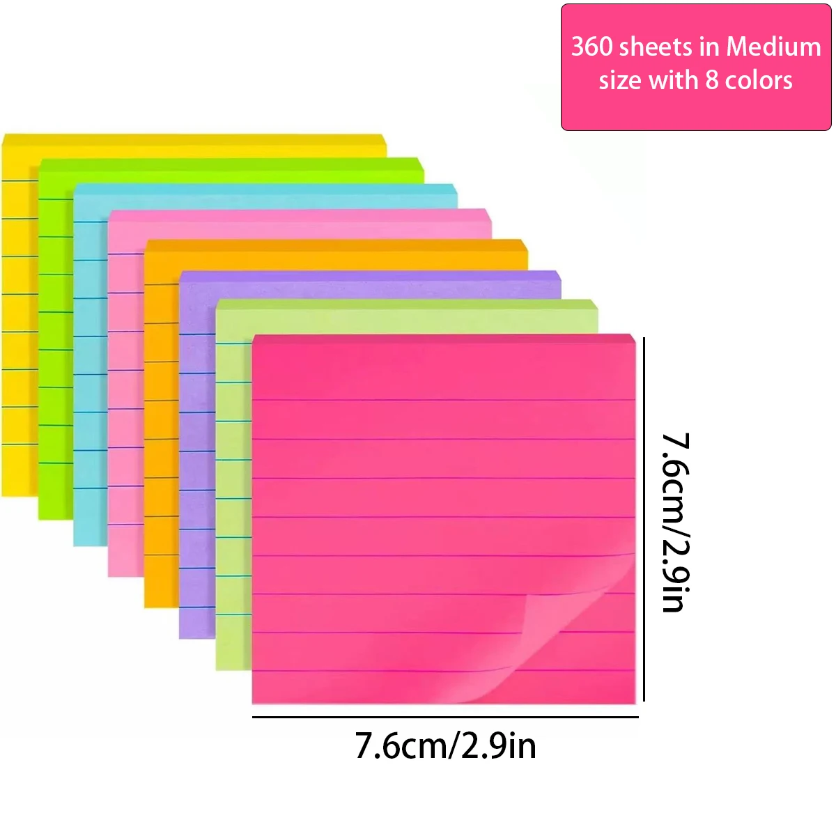 Haftnotizen liniert, 4 Farben, 200 Blatt – Bild 8