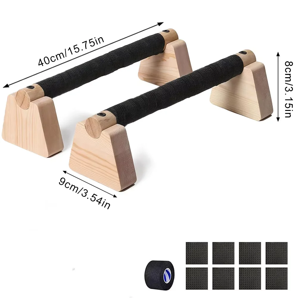 Liegestützgriffe aus Holz, 1 Paar – Bild 8