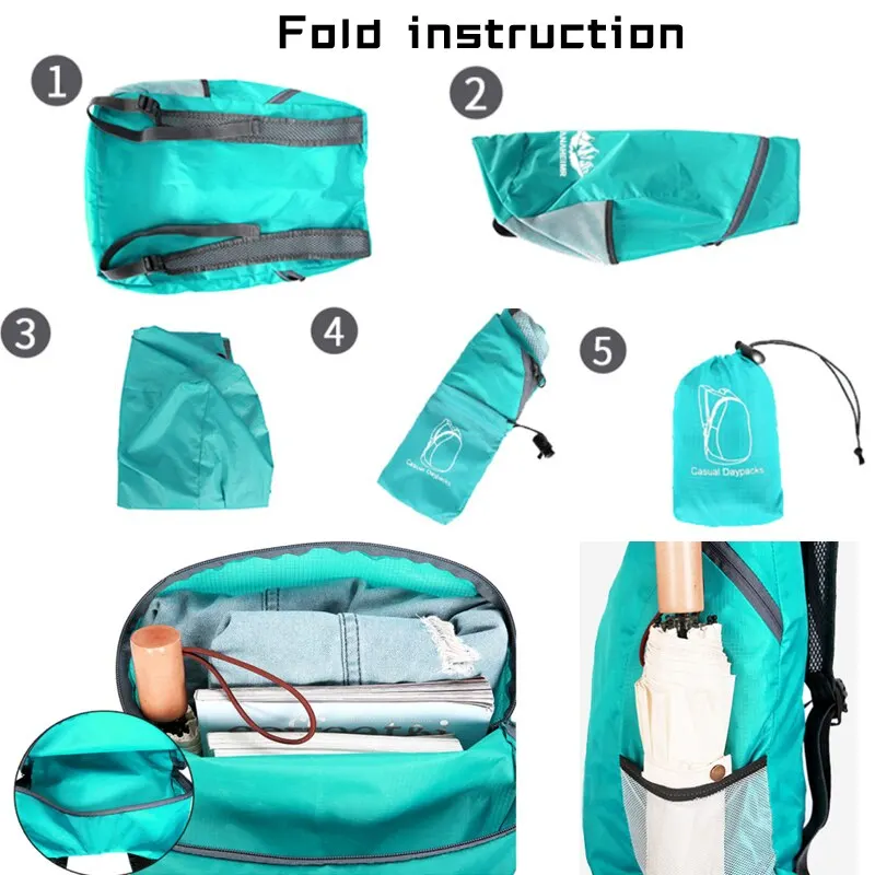 Ultraleichter faltbarer Rucksack – Bild 5