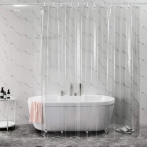Duschvorhang aus PEVA, transparent und wasserdicht