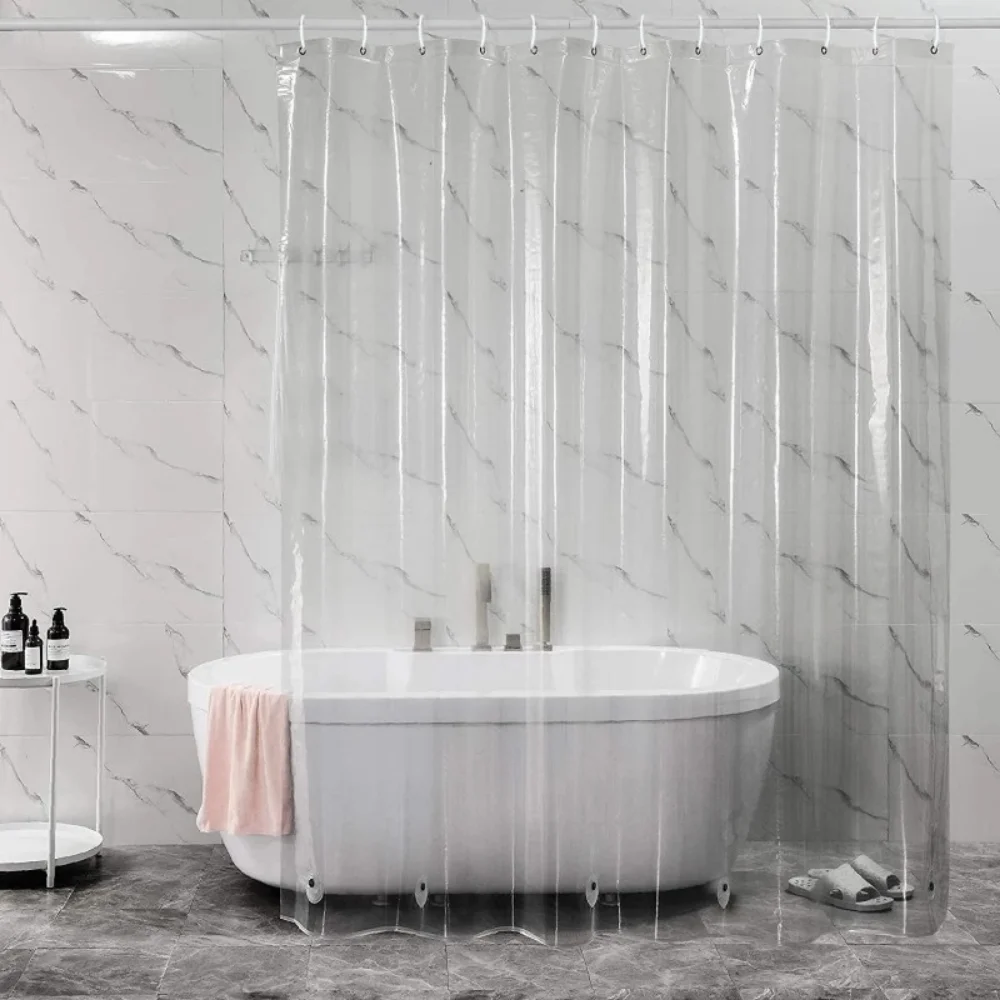 Duschvorhang aus PEVA, transparent und wasserdicht