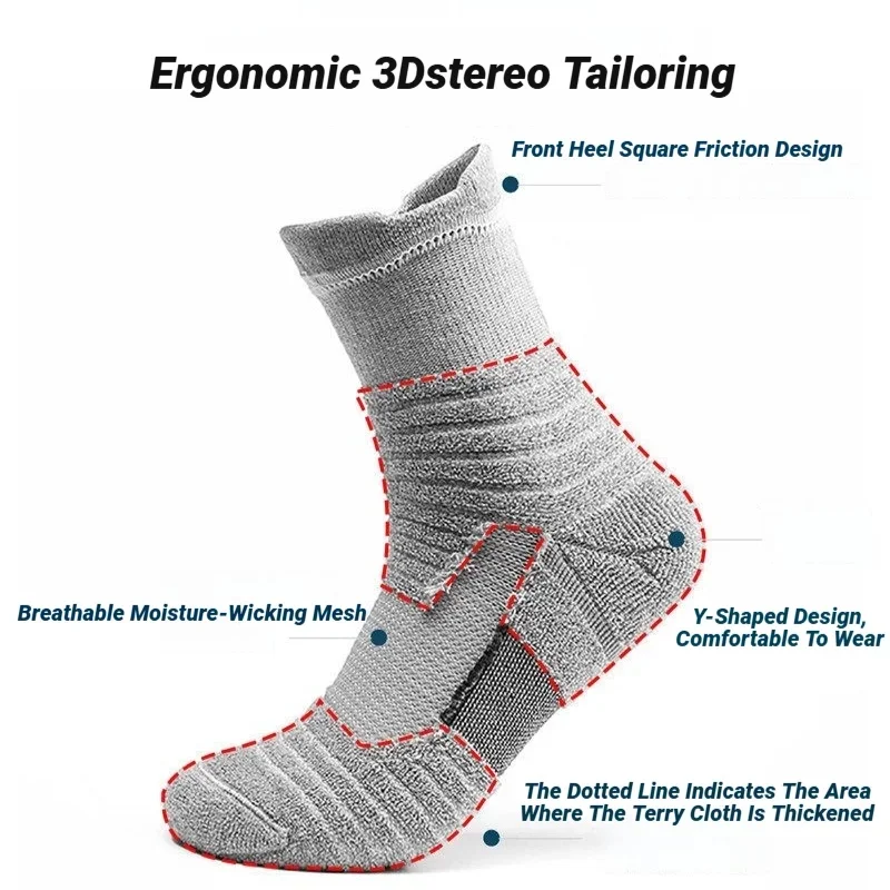 CHUANGRM Herren-Sportsocken, 3 Paar – Bild 3
