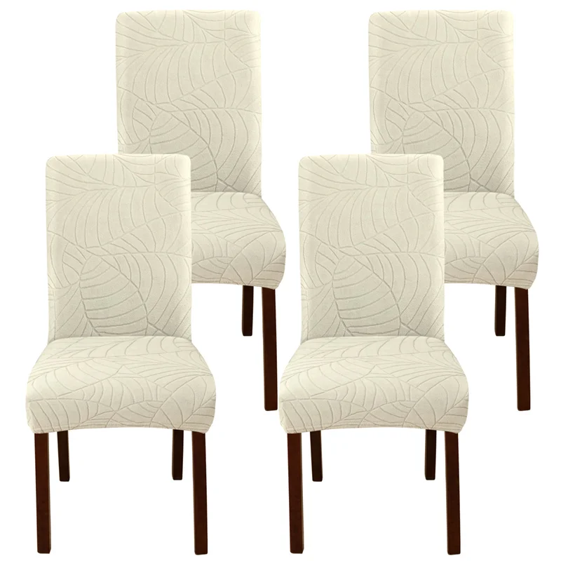 Stuhlhussen mit Blatt-Jacquard, dehnbar (1, 4 oder 6 Stück) – Bild 20