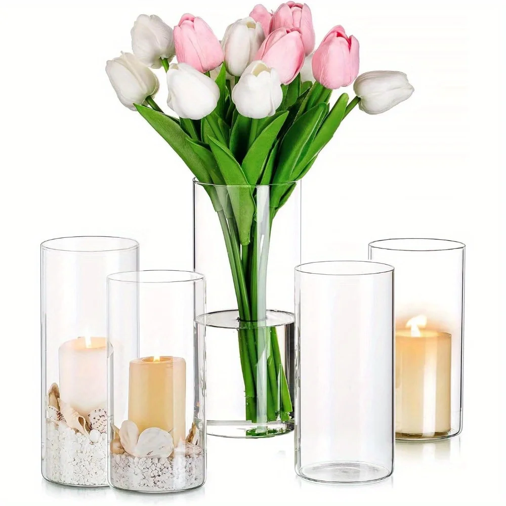Glasvasen-Set, 15 Stück, zylindrisch – Bild 4
