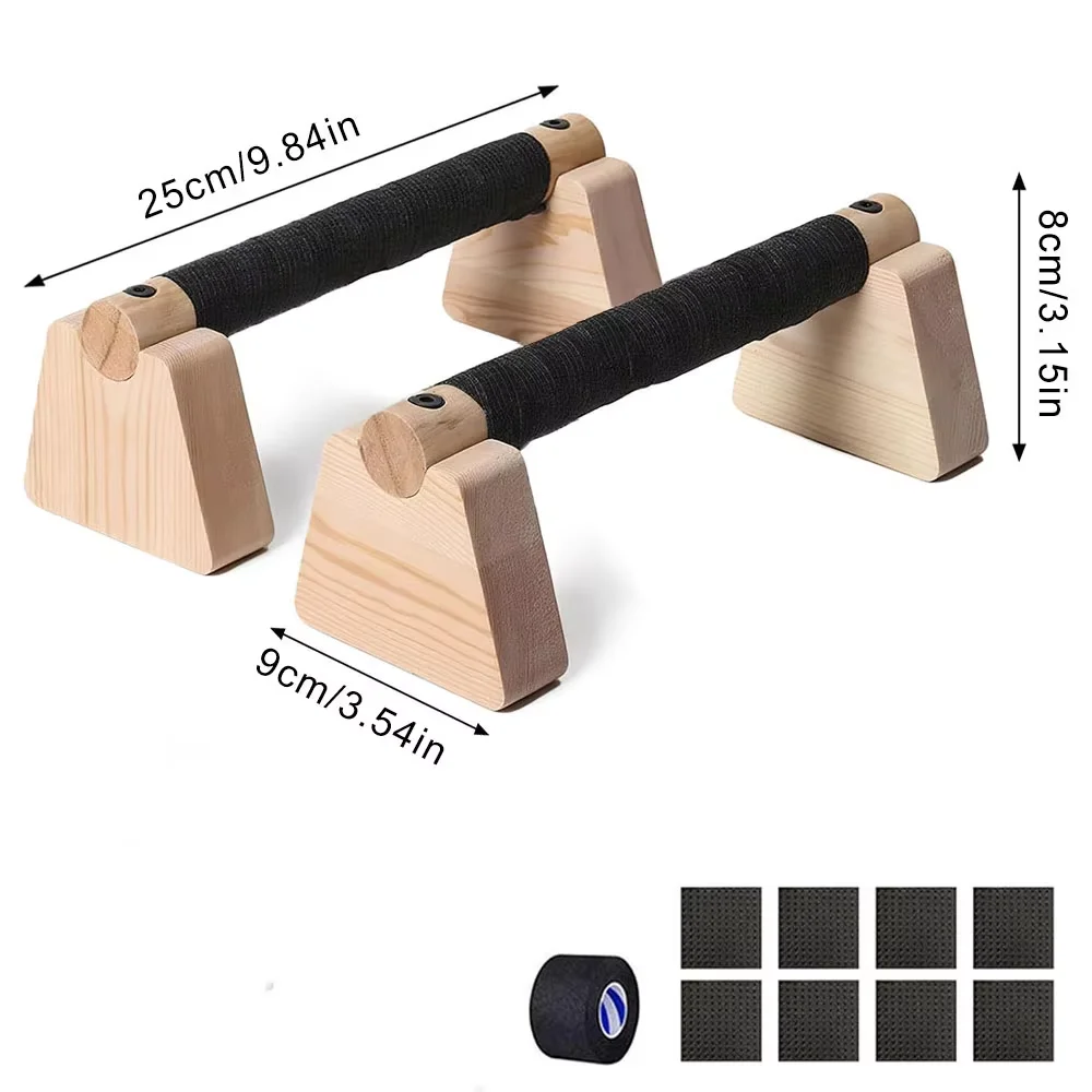 Liegestützgriffe aus Holz, 1 Paar – Bild 13