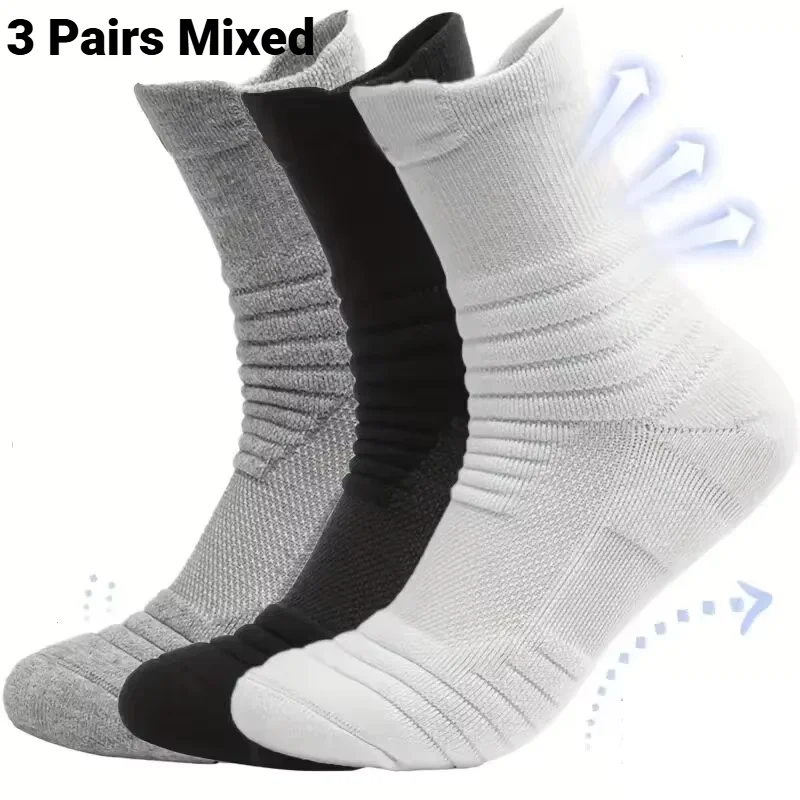 CHUANGRM Herren-Sportsocken, 3 Paar – Bild 8
