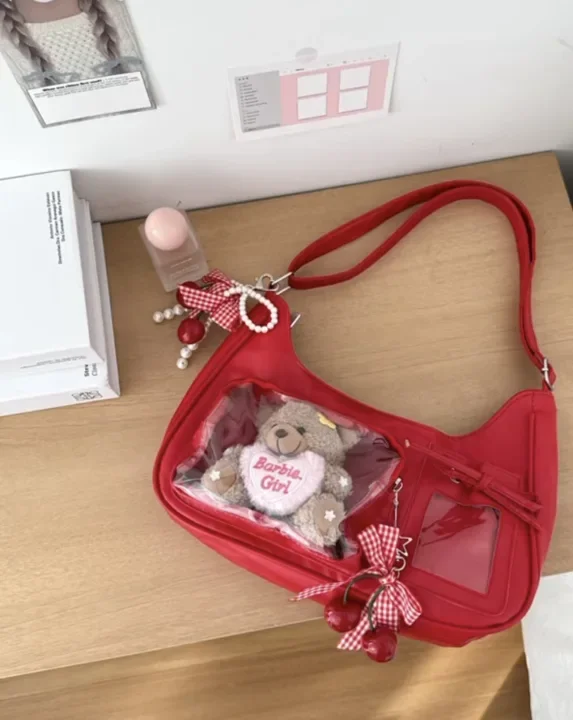 Transparente Schultertasche im Y2K-Stil – Bild 18