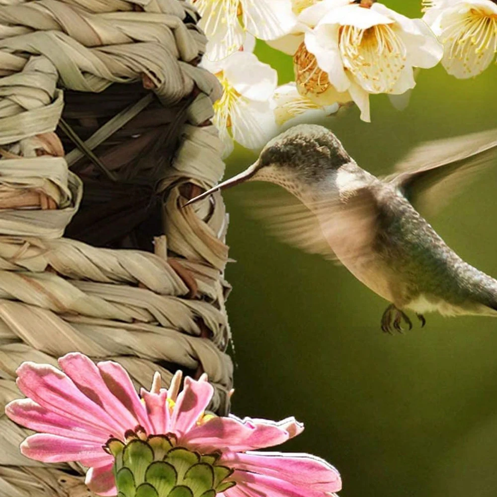 Handgeflochtenes Vogelhaus zur Deko – Bild 2