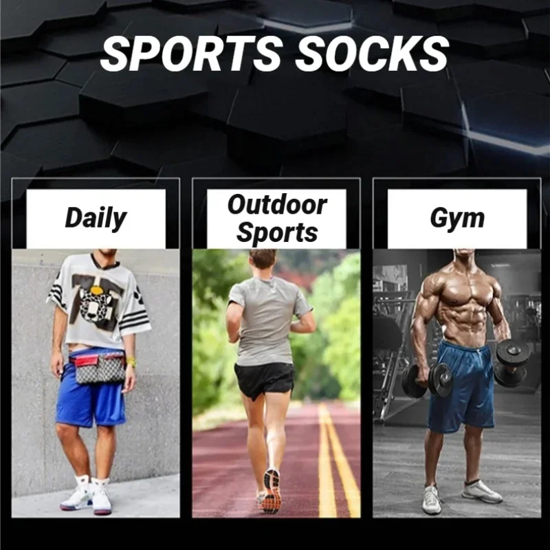 CHUANGRM Herren-Sportsocken, 3 Paar – Bild 5