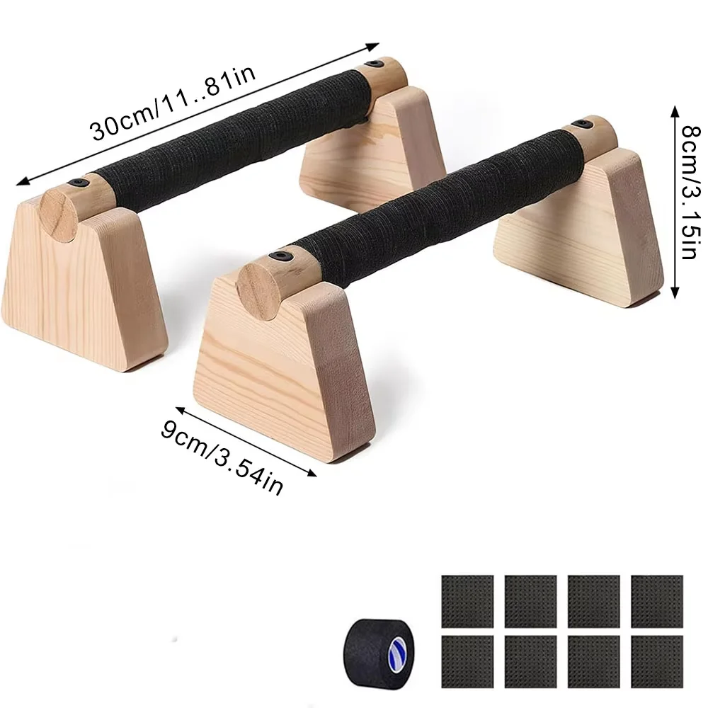 Liegestützgriffe aus Holz, 1 Paar – Bild 14