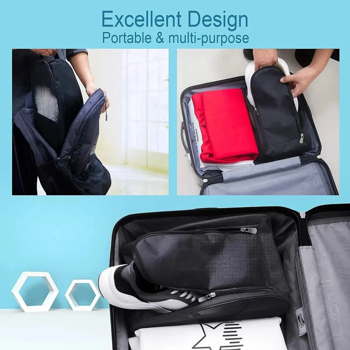 Leichte Schuhtasche mit Belüftung – Bild 6
