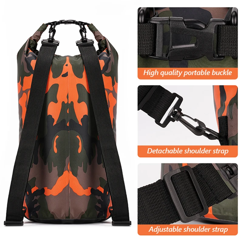 Wasserdichter Packsack 15 oder 30 L mit Nassfach – Bild 3