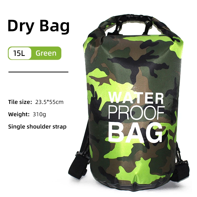 Wasserdichter Packsack 15 oder 30 L mit Nassfach – Bild 15