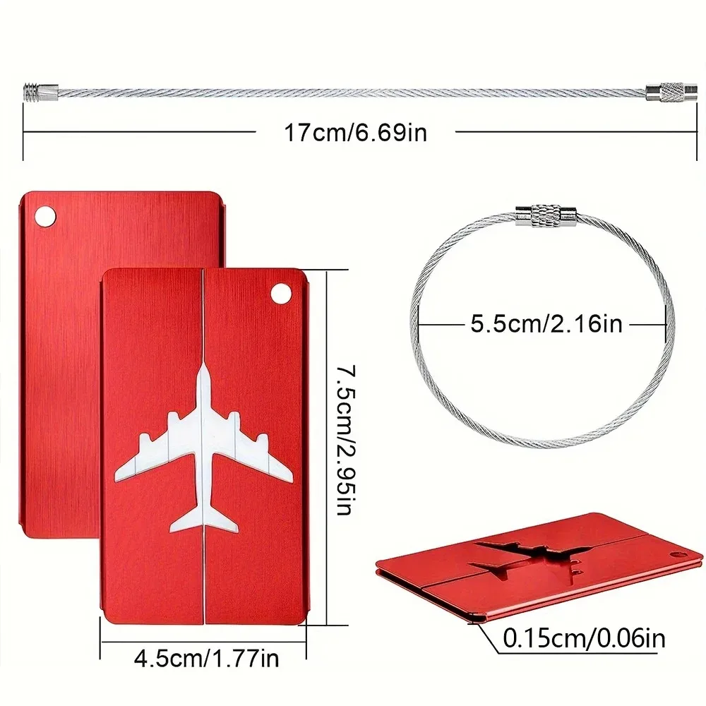 Kofferanhänger aus Aluminium im Flugzeug-Design – Bild 2
