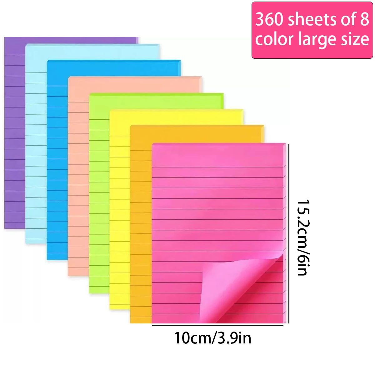 Haftnotizen liniert, 4 Farben, 200 Blatt – Bild 7